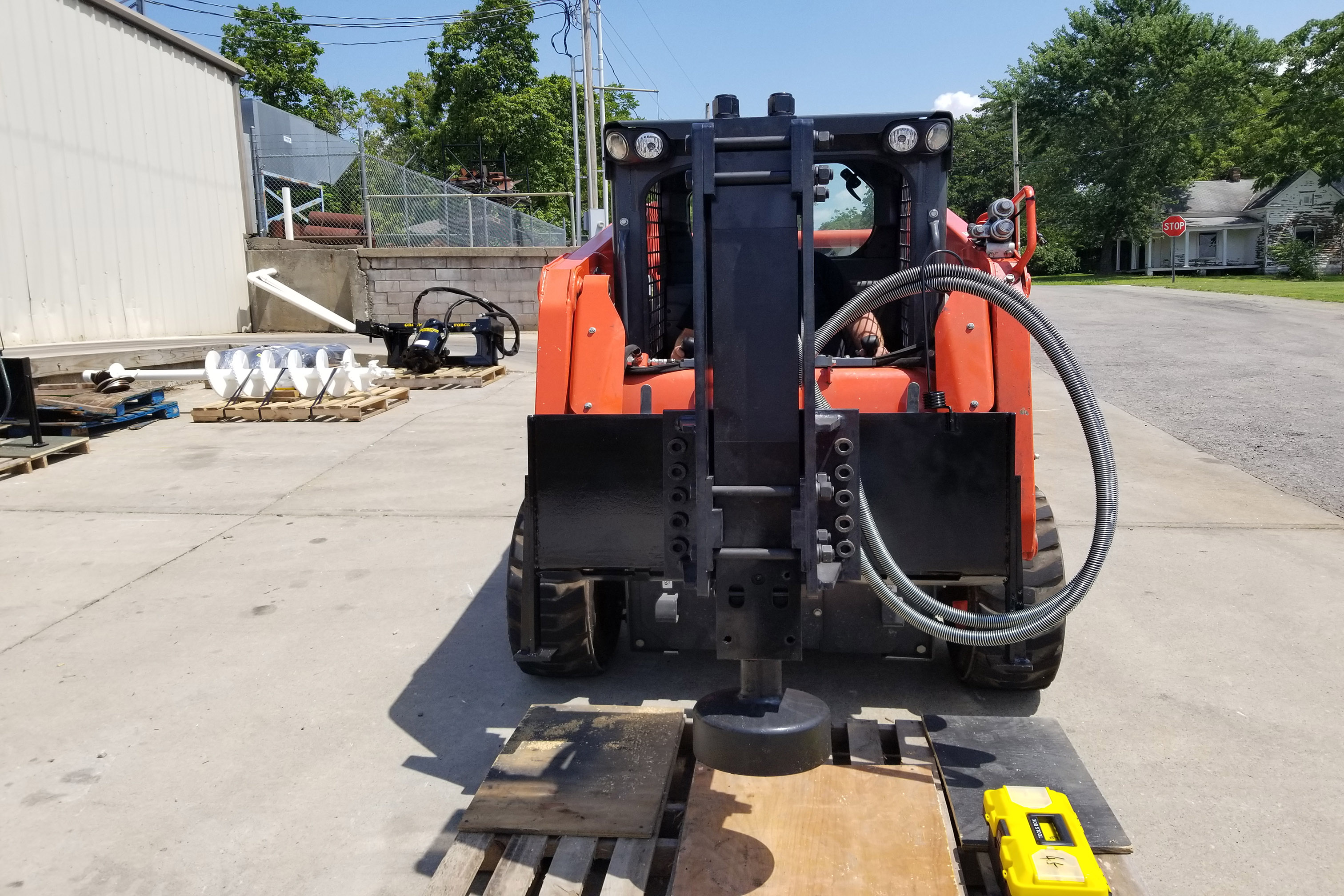 Auger and Skid Steer Attachment Rental Post Driver Rental